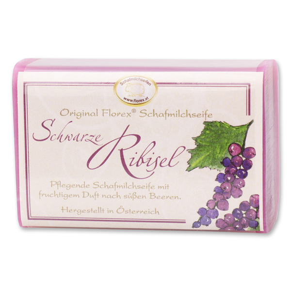 Schafmilchseife eckig 100g klassisch, Schwarze Ribisel 