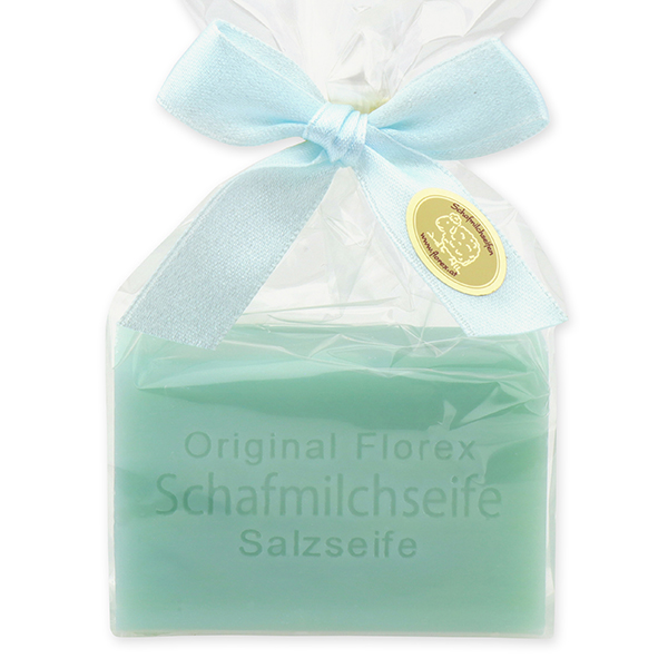 Sheep milk soap square 100g in a cellophane bag, Salt 