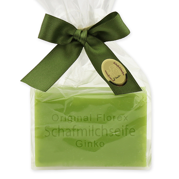 Schafmilchseife eckig 100g in Cello, Ginko 
