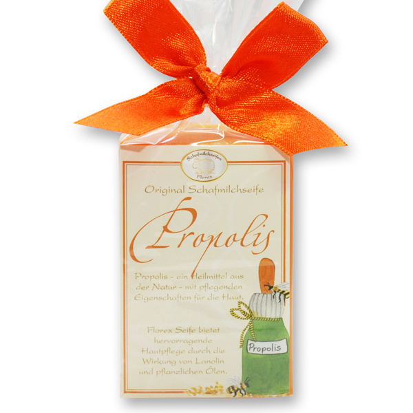 Schafmilchseife eckig 100g klassisch in Cello, Propolis 