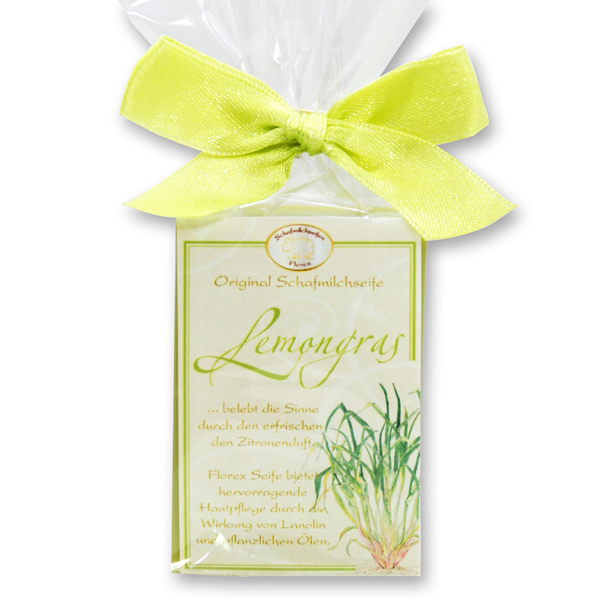 Sheep milk soap square 100g classic in cellophane, Lemongrass 
