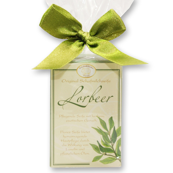 Sheep milk soap square 100g classic in cellophane, Laurel 
