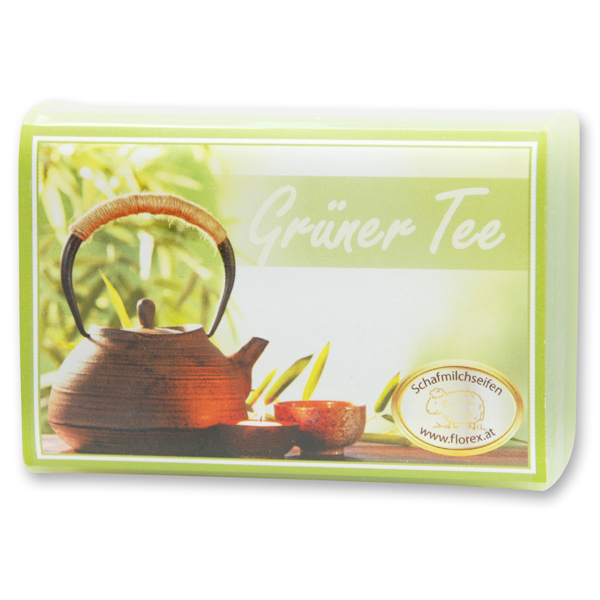 Sheep milk soap square 100g mondern, Green tea 