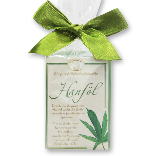 Sheep milk soap square 100g classic in cellophane, Hemp seed oil 