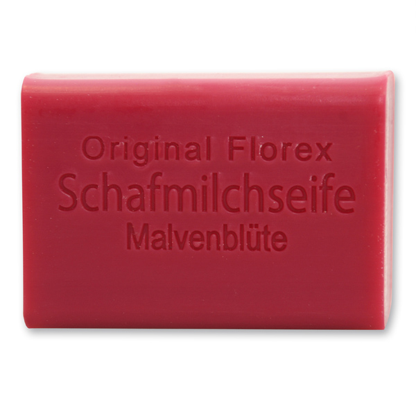 Schafmilchseife eckig 100g, Malvenblüte 