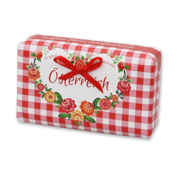 Schafmilchseife Luxus 100g "Grüße aus Österreich", Granatapfel 