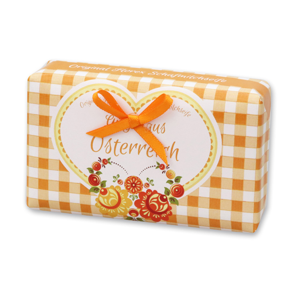 Sheep milk soap Luxury 100g "Greetings from Austria", Orange 