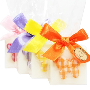 Sheep milk soap 35g decorated with a butterfly in a cellophane, Classic 