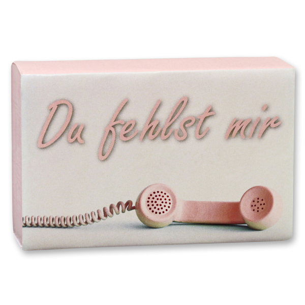 Sheep milk soap 150g "Du fehlst mir", Peony 