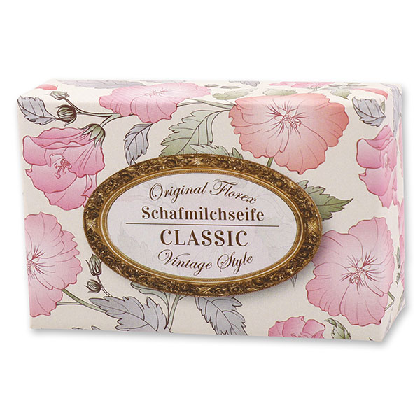Schafmilchseife eckig 150g "Vintage-Motiv 83", Classic 