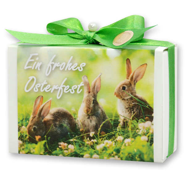 Schafmilchseife eckig 150g in Schachtel "Ein frohes Osterfest", Apfel 