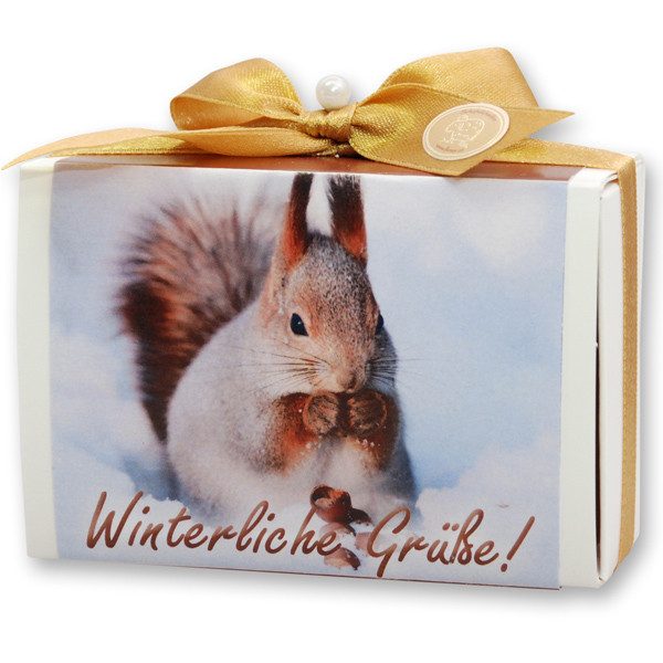 Sheep milk soap 150g in a box "Winterliche Grüße", Classic 