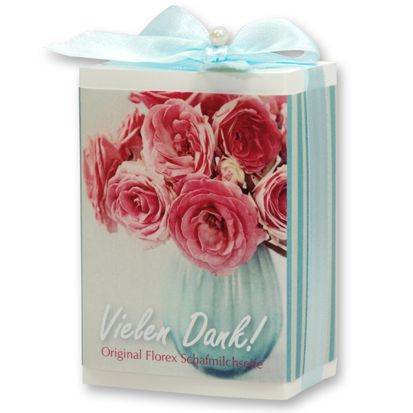 Sheep milk soap 150g in a box "Vielen Dank", Forget Me Not 