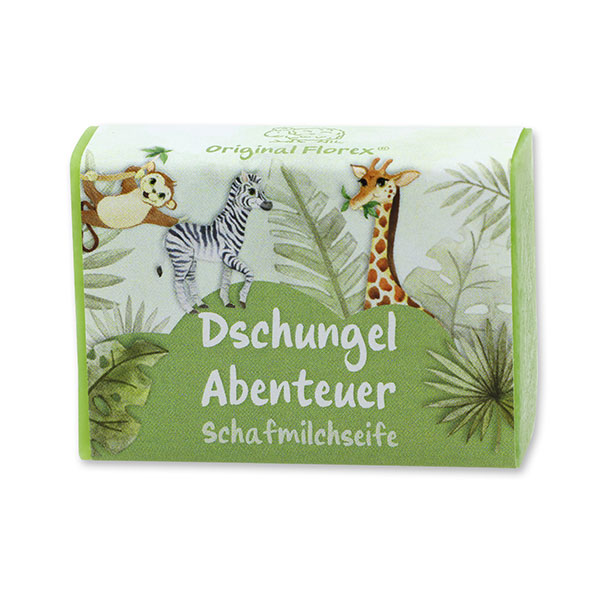 Schafmilchseife eckig 25g "Dschungel Abenteuer", Zauberland 