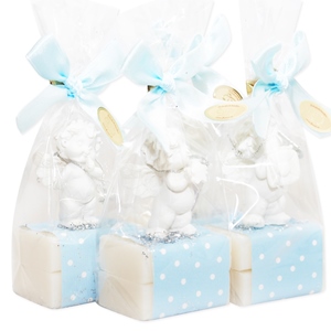 Sheep milk guest soap 2x25g decorated with an angel-Igor in a cellophane, Classic 