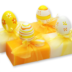 Sheep milk soap 100g decorated with an easter egg, Classic/honey 