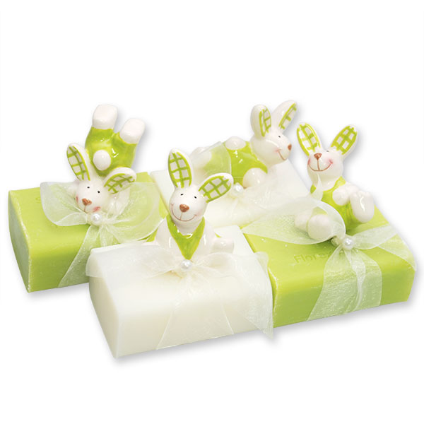 Sheep milk soap 100g decorated with a rabbit, Classic/pear 