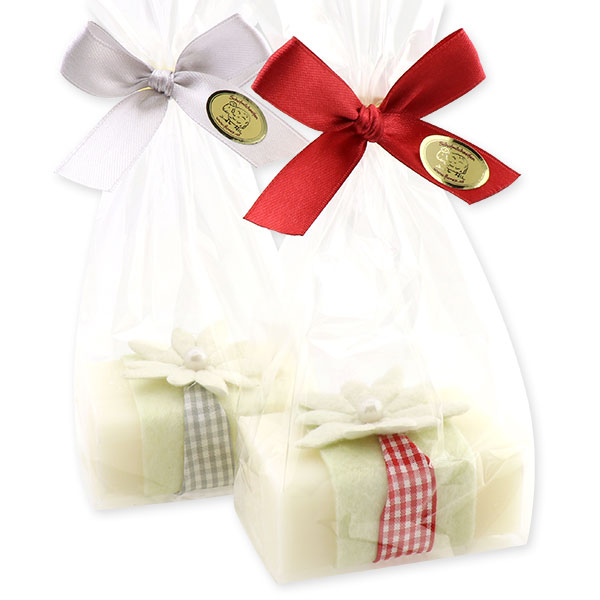 Sheep milk soap 100g, decorated with an edelweis in a cellophane, Edelweiss 