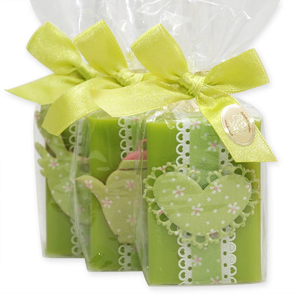 Sheep milk soap 100g, decorated with motivs in a cellophane, Pear 