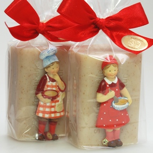 Sheep milk soap 100g, decorated with cooking figures in a cellophane, Kitchen soap 