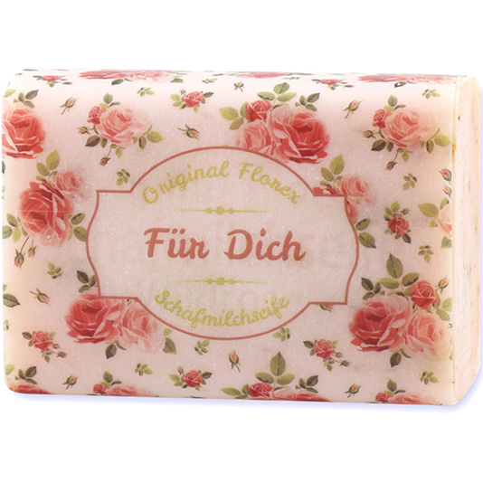 Sheep milk soap 100g "Für Dich", Wild rose 