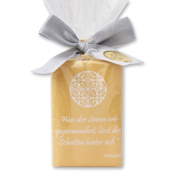 Sheep milk soap 100g "Motive Sonnentanz" in a cellophane bag, Incense 