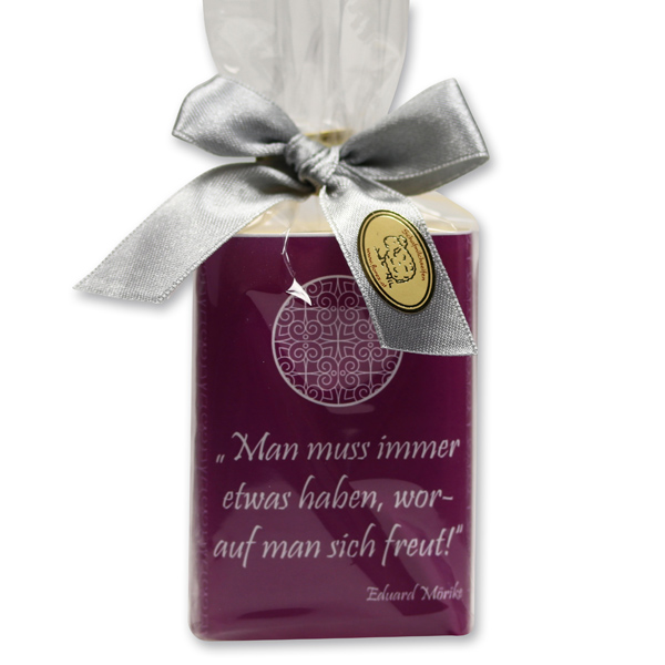 Sheep milk soap 100g "Motive Wohlbefinden" in a cellophane bag, Incense 