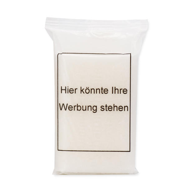 Schafmilchseife Seifenstück 35g in einer Flowpack Verpackung in Pergamentpapier, Individuelles Logo 