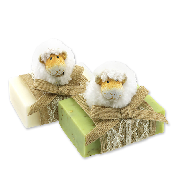 Sheep milk soap 150g decorated with a sheep, Classic/Verbena 