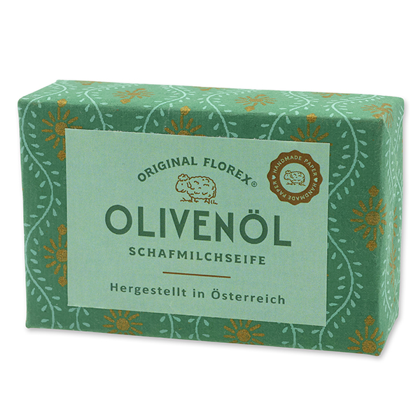 Schafmilchseife eckig 150g "Green Edition", Olivenöl 