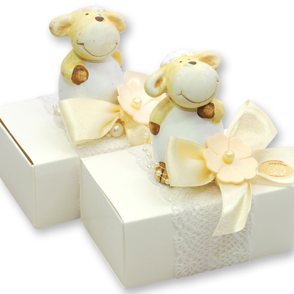 Sheep milk soap 150g in a box, decorated with a sheep, Classic/quince 