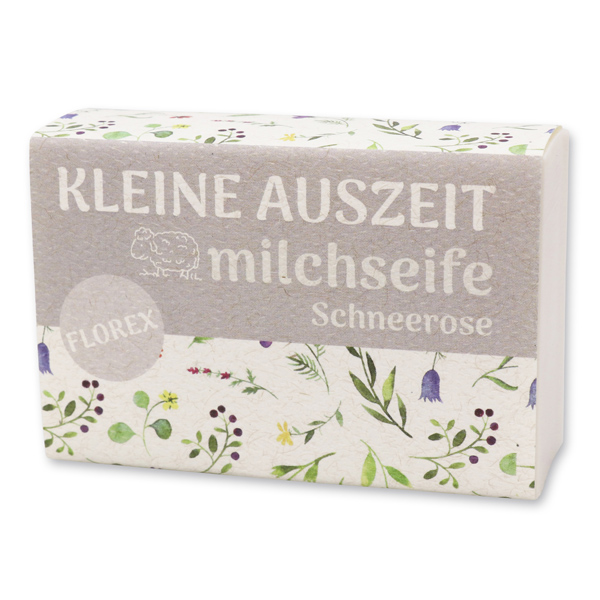 Sheep milk soap 150g "Kleine Auszeit", Christmas Rose White 