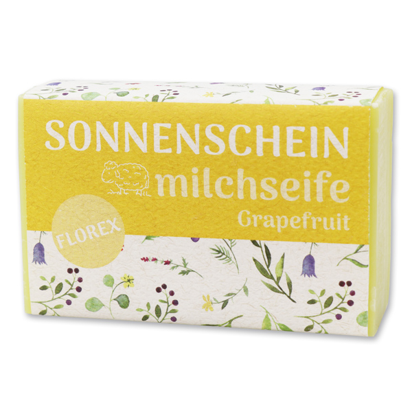 Schafmilchseife eckig 150g "Sonnenschein", Grapefruit 