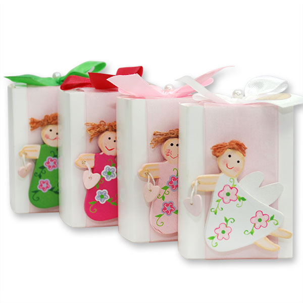 Sheep milk soap 150g in a box, decorated with a fairy, sorted 