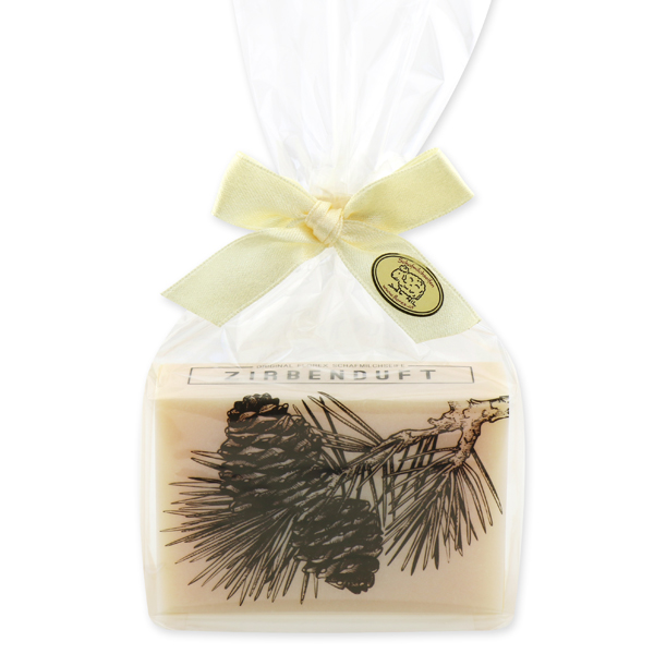 Sheep milk soap 150g in a cellophane "Zirbenduft", Swiss pine 