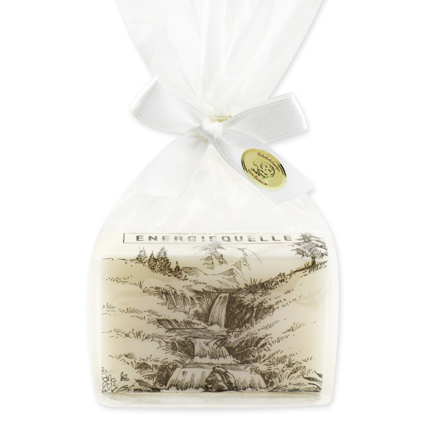 Schafmilchseife eckig 150g in Cello "Energiequelle", Edelweiß 
