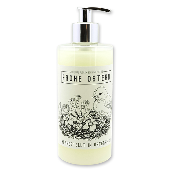 Flüssigseife mit biologischer Schafmilch 400ml "Frohe Ostern", Classic 