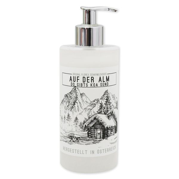 Liquid sheep milk soap 400ml "Auf der Alm...", Christmas rose white 
