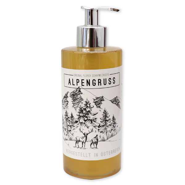 Liquid sheep milk soap 400ml "Alpengruß", Swiss pine 