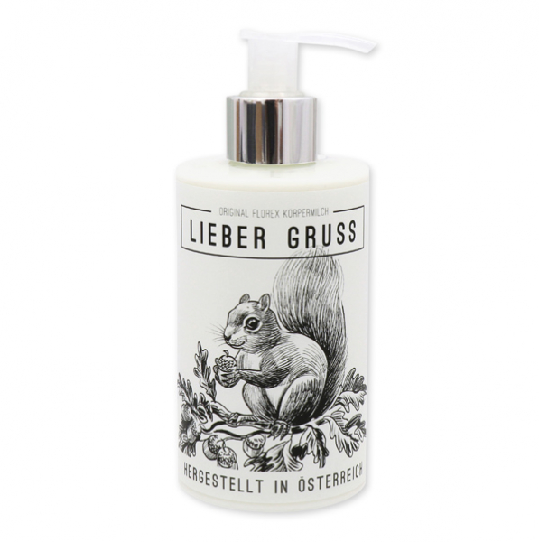 Bodymilk mit biologischer Schafmilch 250ml im Spender "Lieber Gruss", Mandelöl 