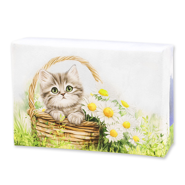 Sheep milk soap 150g "Charming Nature motif 2", Christmas rose white 