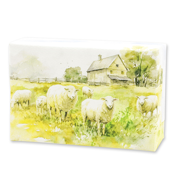 Schafmilchseife eckig 150g "Naturzauber Motiv 4", Eisenkraut 