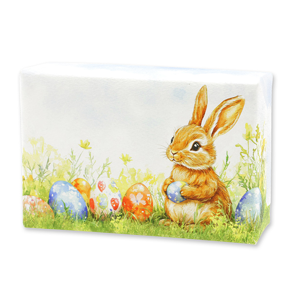 Schafmilchseife eckig 150g "Osterzauber Motiv 4", Bergkräuter 