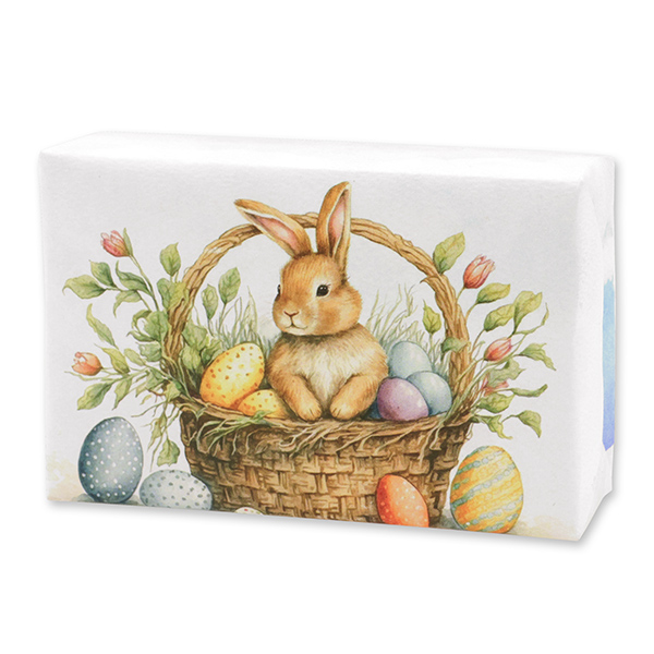 Schafmilchseife eckig 150g "Osterzauber Motiv 5", Mandelöl 