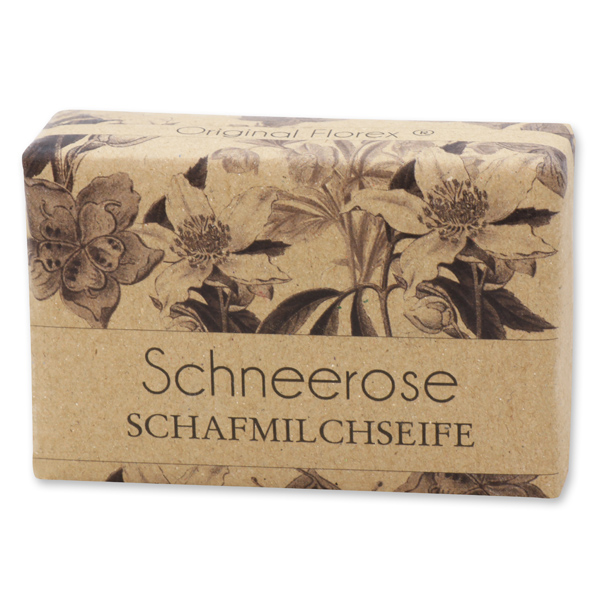 Schafmilchseife eckig 150g "blühendes Erwachen", Schneerose 