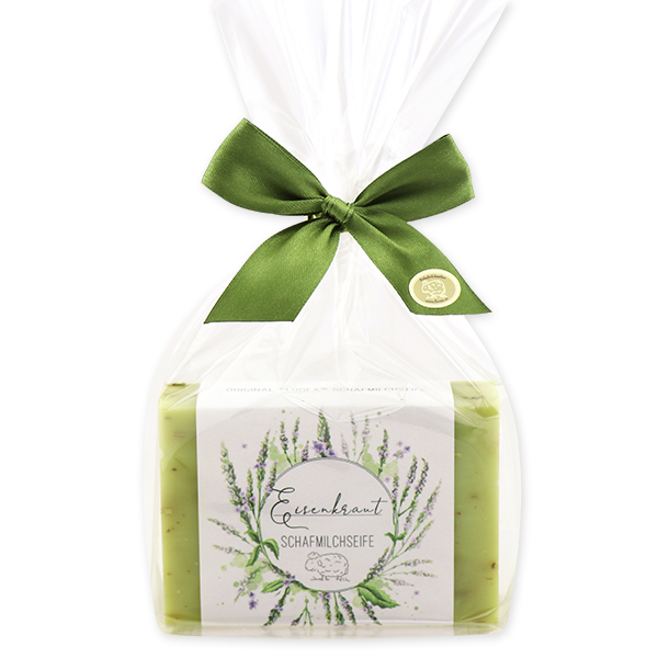 Sheep milk soap 150g 'Einzigartige Augenblicke' in a cellophane, Verbena 