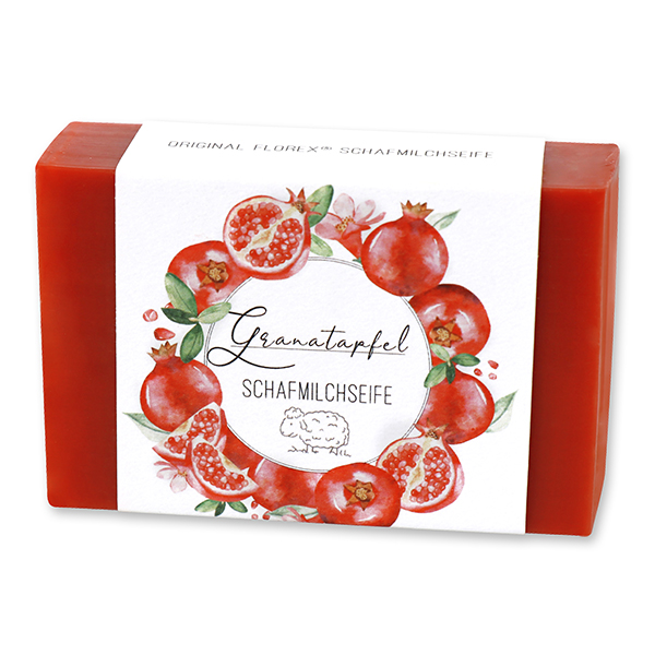 Sheep milk soap 150g 'Einzigartige Augenblicke', Pomegranate 