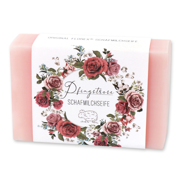 Sheep milk soap 150g 'Einzigartige Augenblicke', Peony 