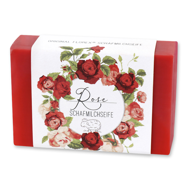 Sheep milk soap 150g 'Einzigartige Augenblicke', Rose red 