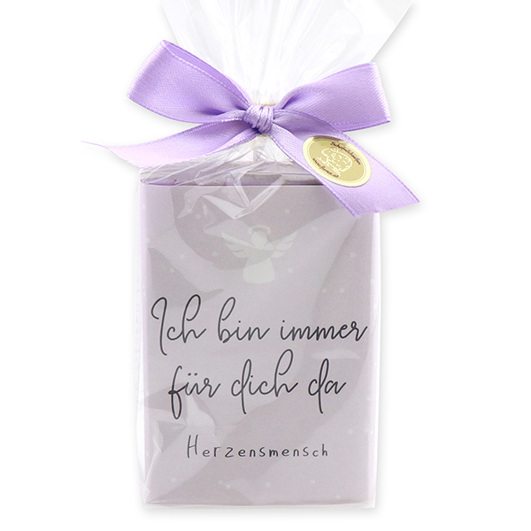 Sheep milk soap 150g "Ich bin immer für dich da - Herzensmensch", Lavender 